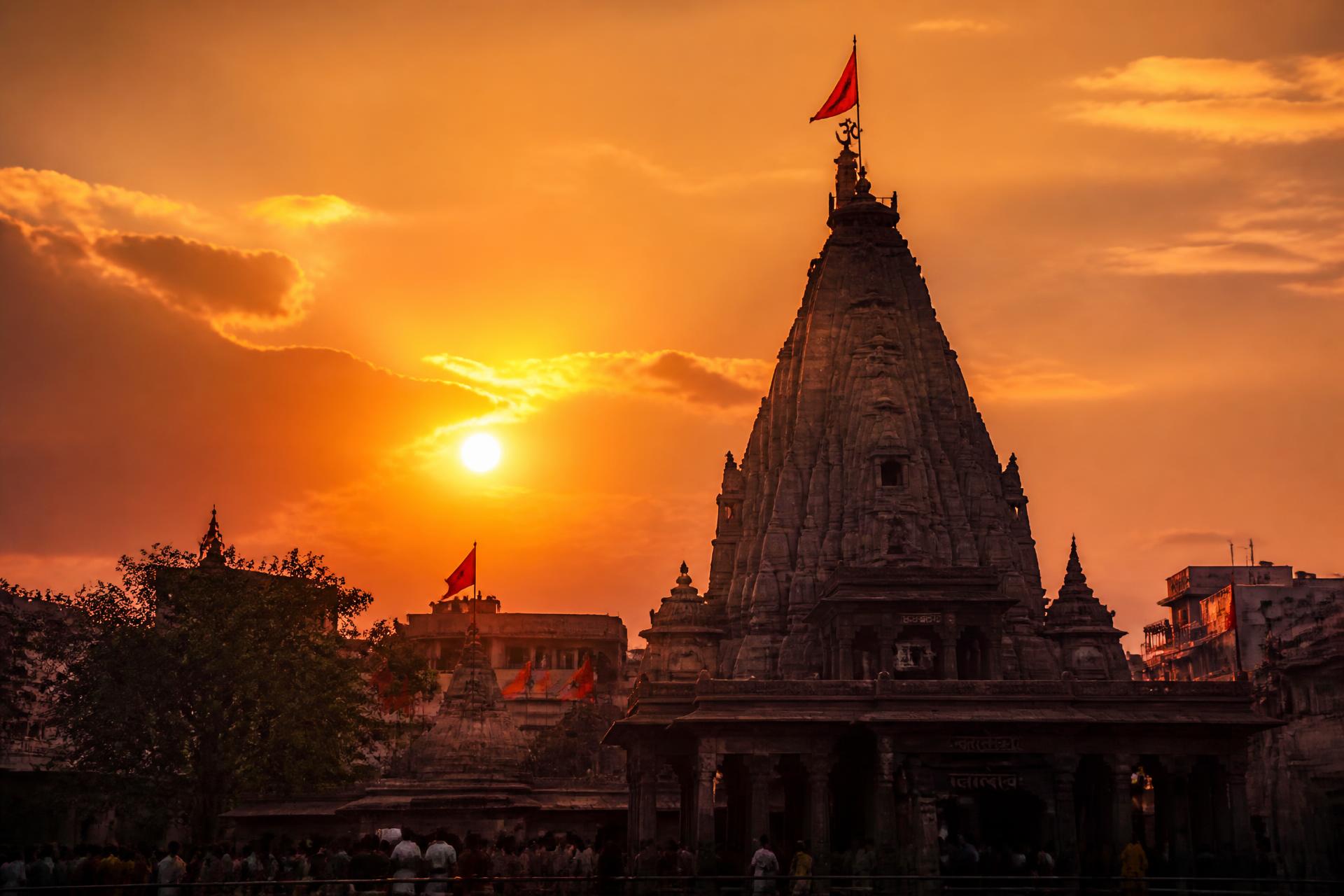 Mahakaleshwar Temple, Ujjain at sunset